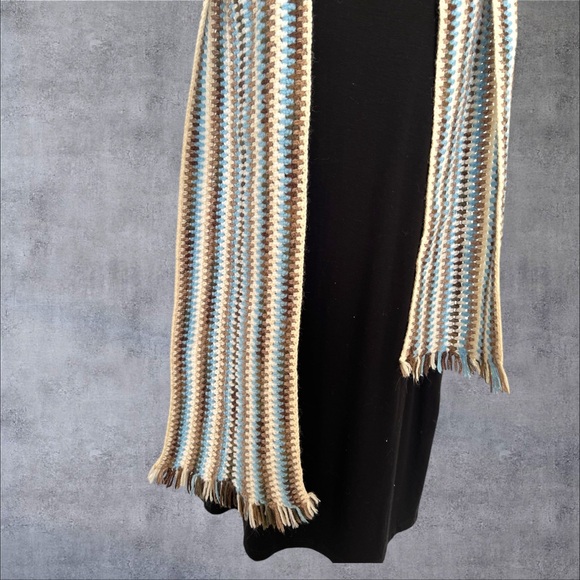 Crochet Multi color unisex scarf , handmade - Picture 4 of 5